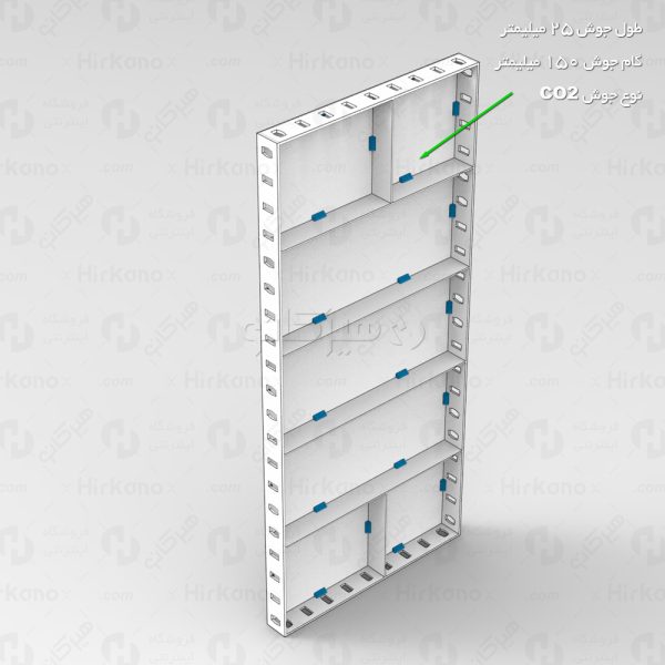 طراحی فنی قالب فلزی مدولار 100 × 45