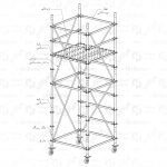 داربست چرخ دار به راتفاع 4.5 متر