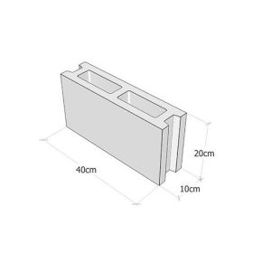 بلوک سبک دوجداره ۱۰*۲۰*۴۰